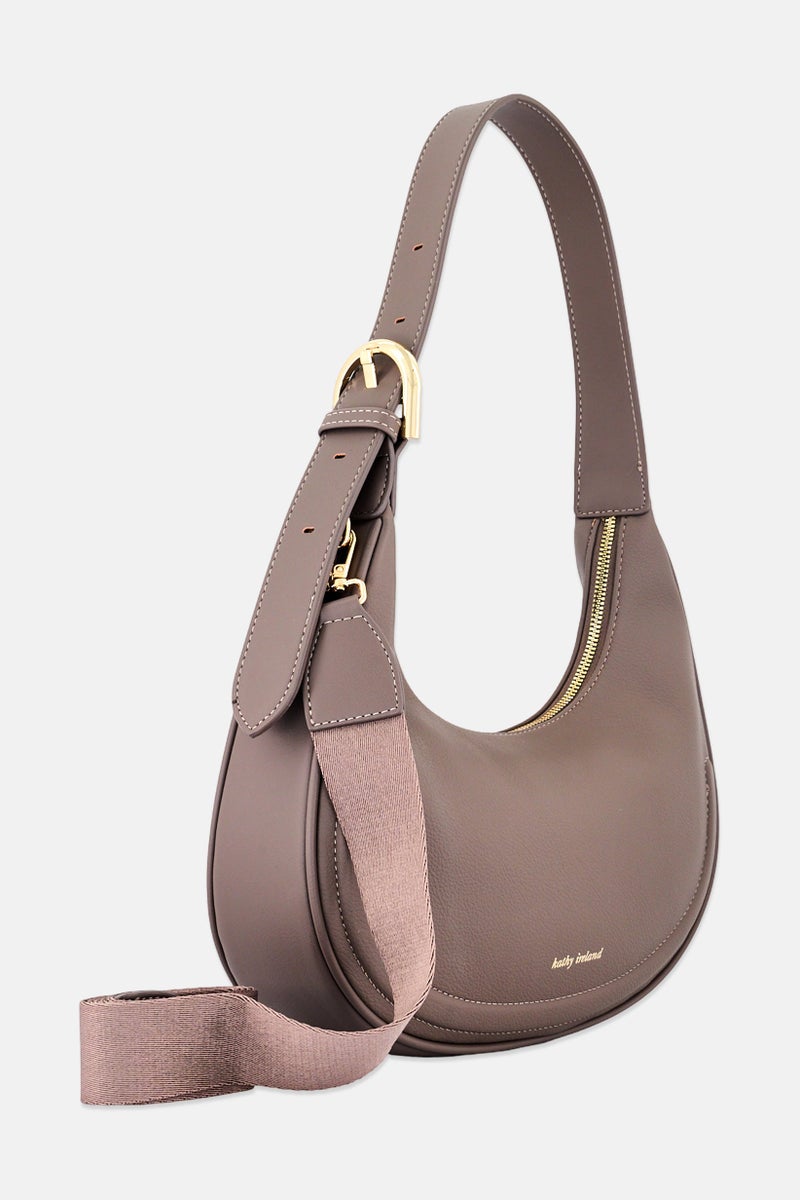 Kathy Ireland Women Brand Logo Shoulder Bag, Taupe - Image 3