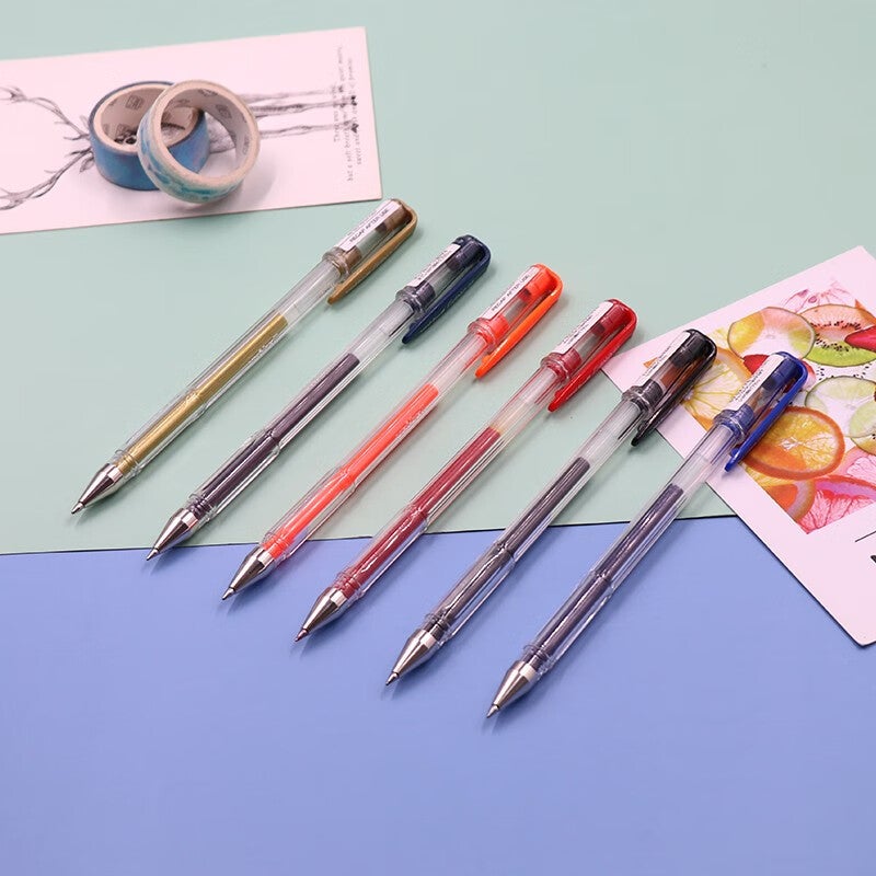 Uni Mitsubishi [Popular Product] Uni-Ball UM-100 Black Gel Pen 0.5mm Black Pen Signing Pen for Business, Students, Exams, Water-Based Pen Set, 10 Pcs - Image 1