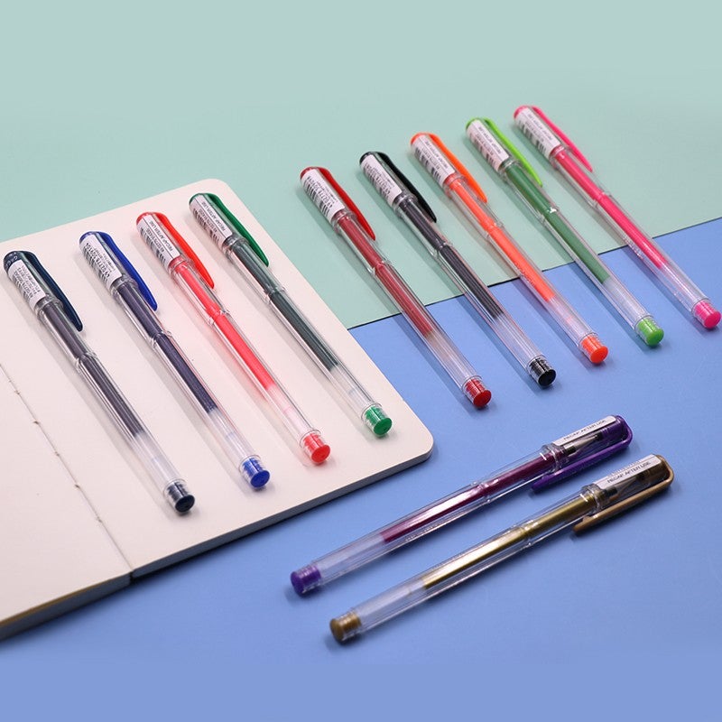 Uni Mitsubishi [Popular Product] Uni-Ball UM-100 Black Gel Pen 0.5mm Black Pen Signing Pen for Business, Students, Exams, Water-Based Pen Set, 10 Pcs - Image 2