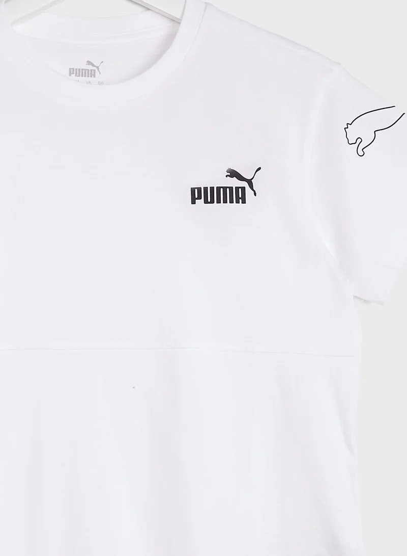 PUMA Youth Power Color Block T-Shirt