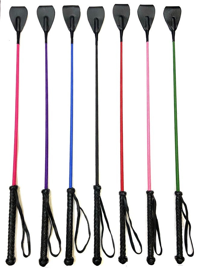 Pets Triangle 28 Inches Genuine Leather Braided Stick Ideal Dog Walking and Dog Training. Braided Handle is Comfortable, Yet Extremely Durable and Will Not Become Slippery(Black) - Image 4