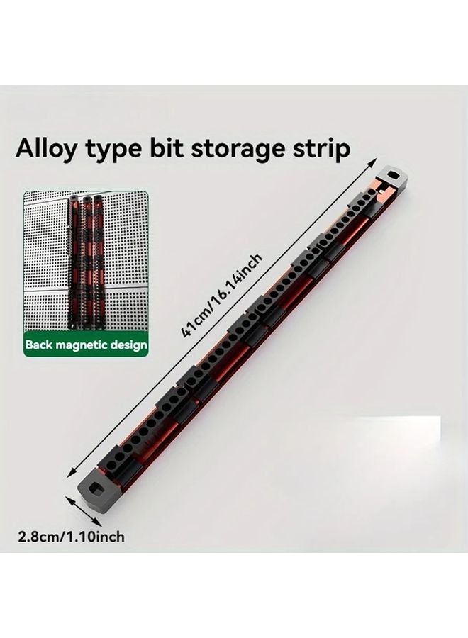 Mixed Color Aluminum Bit Holder Rack 6 Slot Tool Organizer With Plastic Inserts - Image 3