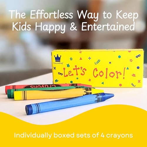 CrayonKing 25 Sets of 4-Packs (100 Bulk Crayons) – Boxed for Easy Storage & Gifting School Teachers & Kids Coloring Non-Toxic Crayons - Image 2