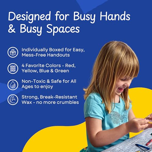 CrayonKing 25 Sets of 4-Packs (100 Bulk Crayons) – Boxed for Easy Storage & Gifting School Teachers & Kids Coloring Non-Toxic Crayons - Image 3