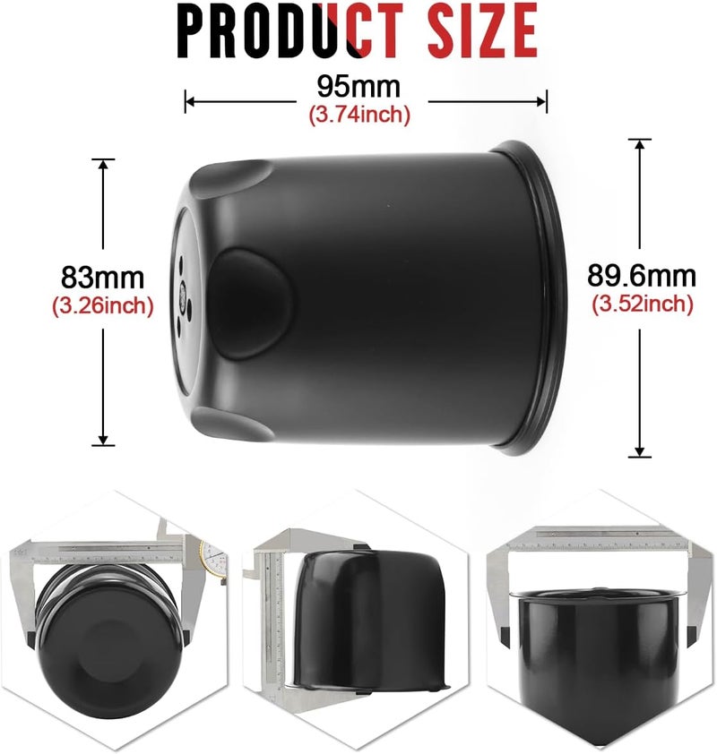 RTRHINOTUNING 4PCS 83mm Wheel Center Caps OD: 83mm(3.27in) Black Car Wheel Center Hub Caps - Image 2