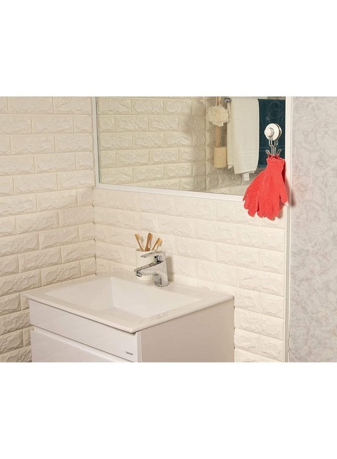 جلامليلي أزواج من قفازات الاستحمام لتقشير الجسم مع حلقة تعليق، قفاز غسيل وتقشير الاستحمام للنساء والرجال والسبا والتدليك (أحمر، كريمي، أزرق، وردي، أخضر، فيروزي) - Image 4