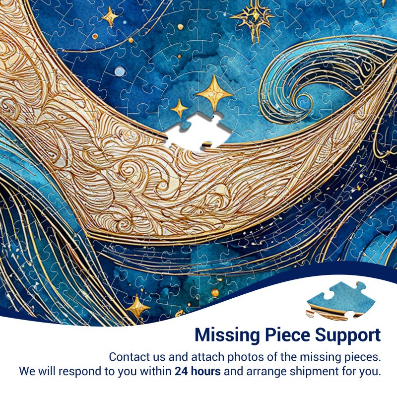 DOCRAGI 1000 Piece Puzzle for Adults - Waves Stars and Moon Jigsaw Puzzles - Impossible Hard Difficult Challenging Jigsaw Puzzle -Brain Teaser Adult Puzzles - Christmas Birthday Gifts for Women/Men - Image 5