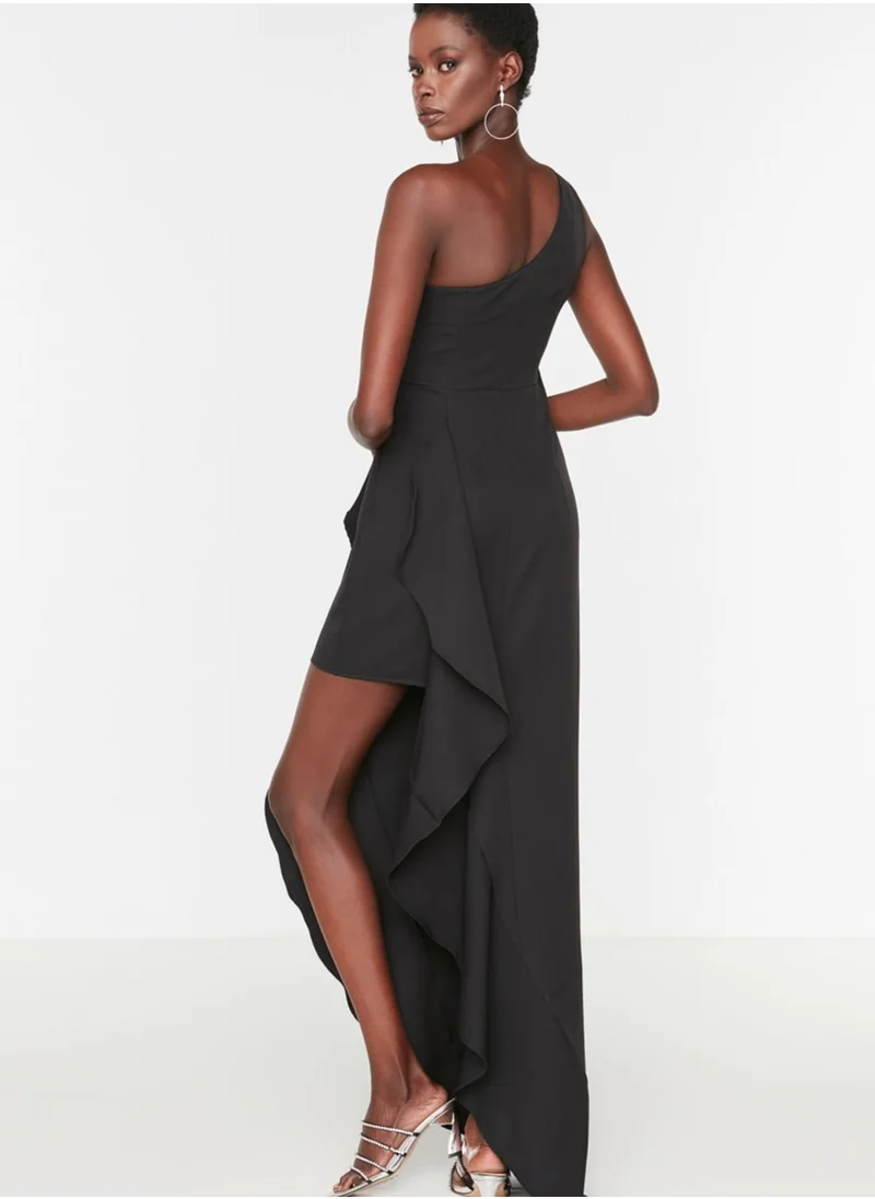trendyol Asymmetric Ruffle Detail Dress