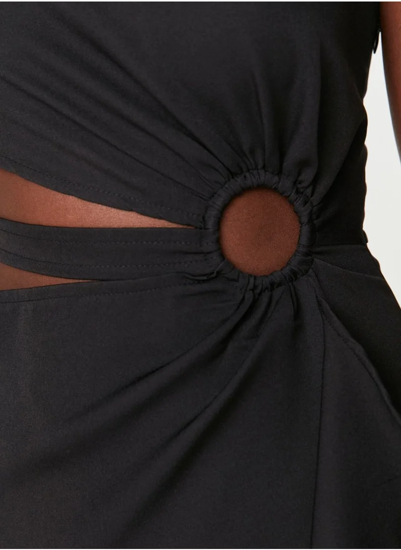 trendyol Asymmetric Ruffle Detail Dress