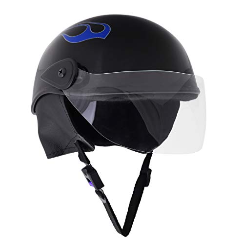 Sage Square Multi-Purpose Half Helmet for Men, Women (Small, Black Glossy Sticker Design 5) (Non-Motorized) - Image 3
