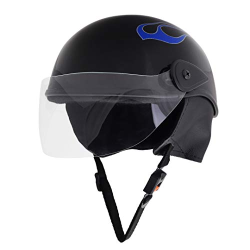 Sage Square Multi-Purpose Half Helmet for Men, Women (Small, Black Glossy Sticker Design 5) (Non-Motorized) - Image 1