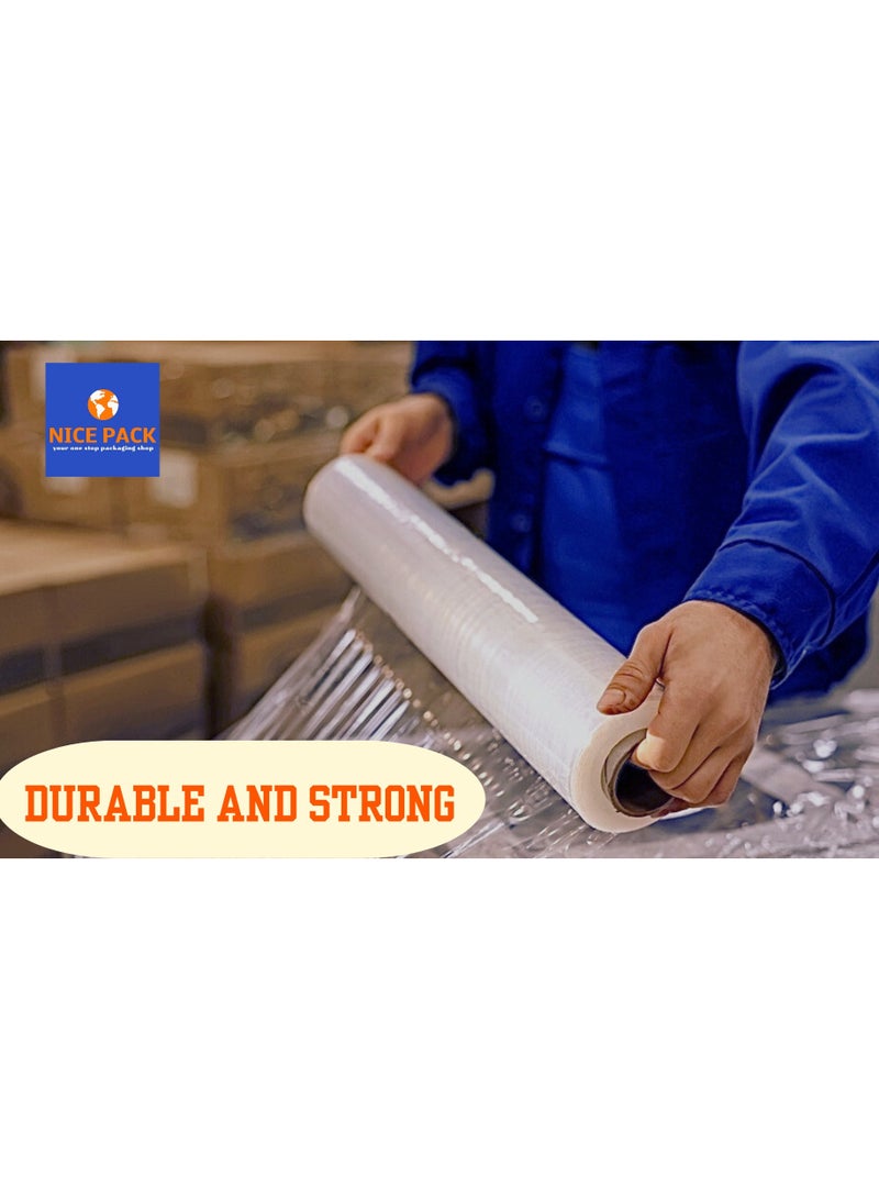 Nice Pack 1.2kg and 2kg Clear Stretch Film Wrap or Cling Wrap for Pallet Wrapping, moving Heavy Duty Packages and for Home Shifting - Image 4