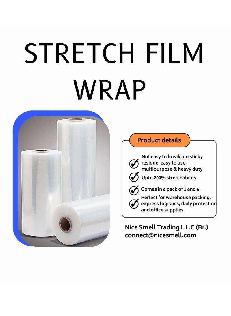 Nice Pack 1.2kg and 2kg Clear Stretch Film Wrap or Cling Wrap for Pallet Wrapping, moving Heavy Duty Packages and for Home Shifting - Image 3