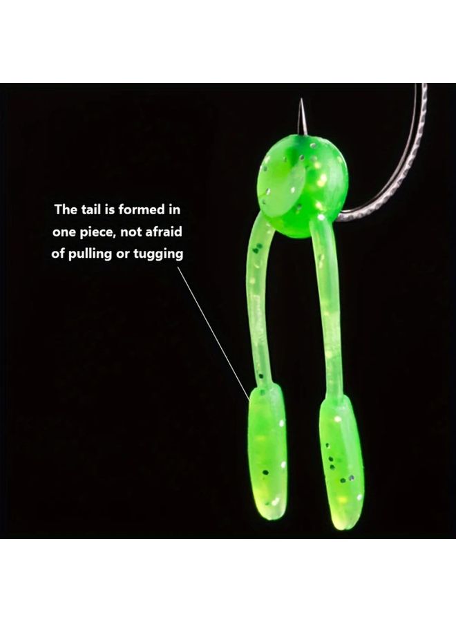 20 Pack Micro Mini Lure Soft Bait Orange Small Jig Beans Imitation Fish Baits for Trolling and Root Fishing - Image 2