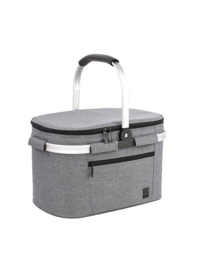 ALLCAMP OUTDOOR GEAR ALLCAMP Insulated Cooler Bag Portable Collapsible Picnic Basket Cooler Bag Collapsible, Leakproof, Lightweightwith Sewn in Frame (Medium Gray)  - Image 1