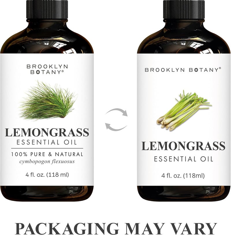 Brooklyn Botany Lemongrass Essential Oil - Huge 4 Fl Oz - 100% Pure and Natural - Premium Grade with Dropper - for Aromatherapy and Diffuser - Image 2