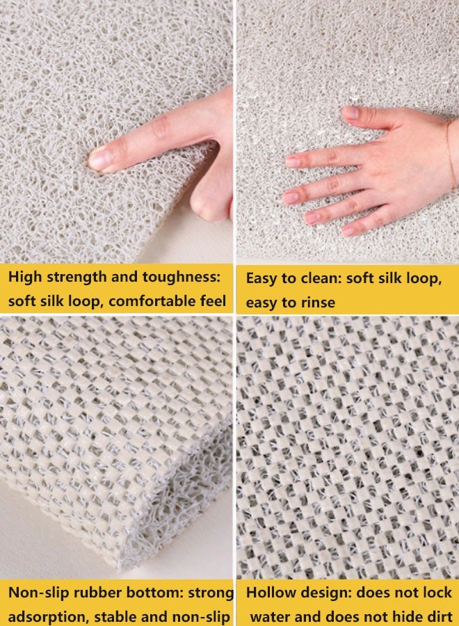 أوكاسا سجادة حمام ناعمة غير قابلة للانزلاق، مقاس 24 × 16 بوصة، سجادة حوض استحمام سريعة الجفاف من مادة البولي فينيل كلوريد، سجادة حمام ناعمة غير قابلة للانزلاق، قابلة للقص، مقاومة للسقوط والأوساخ، سجادة تصريف مجوفة - Image 3