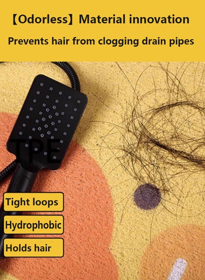 أوكاسا سجادة حمام ناعمة غير قابلة للانزلاق، مقاس 24 × 16 بوصة، سجادة حوض استحمام سريعة الجفاف من مادة البولي فينيل كلوريد، سجادة حمام ناعمة غير قابلة للانزلاق، قابلة للقص، مقاومة للسقوط والأوساخ، سجادة تصريف مجوفة - Image 4