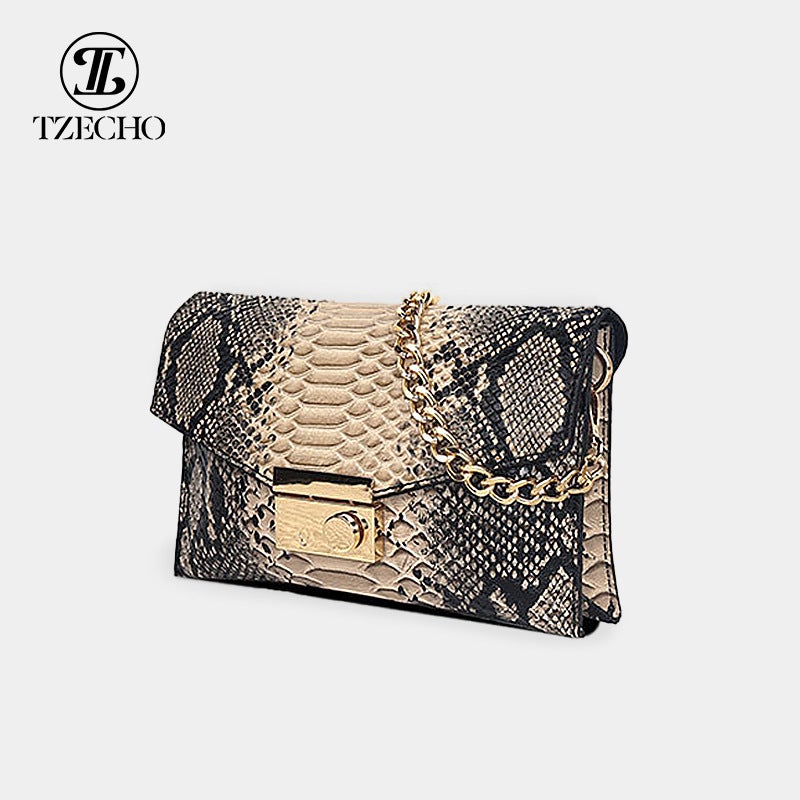 Bags Snake Pattern Crossbody Bag Women'S Small Square Bag Three-Dimensional Armpit Bag Bag Large Capacity Women'S Bag Genuine Leather - Image 3