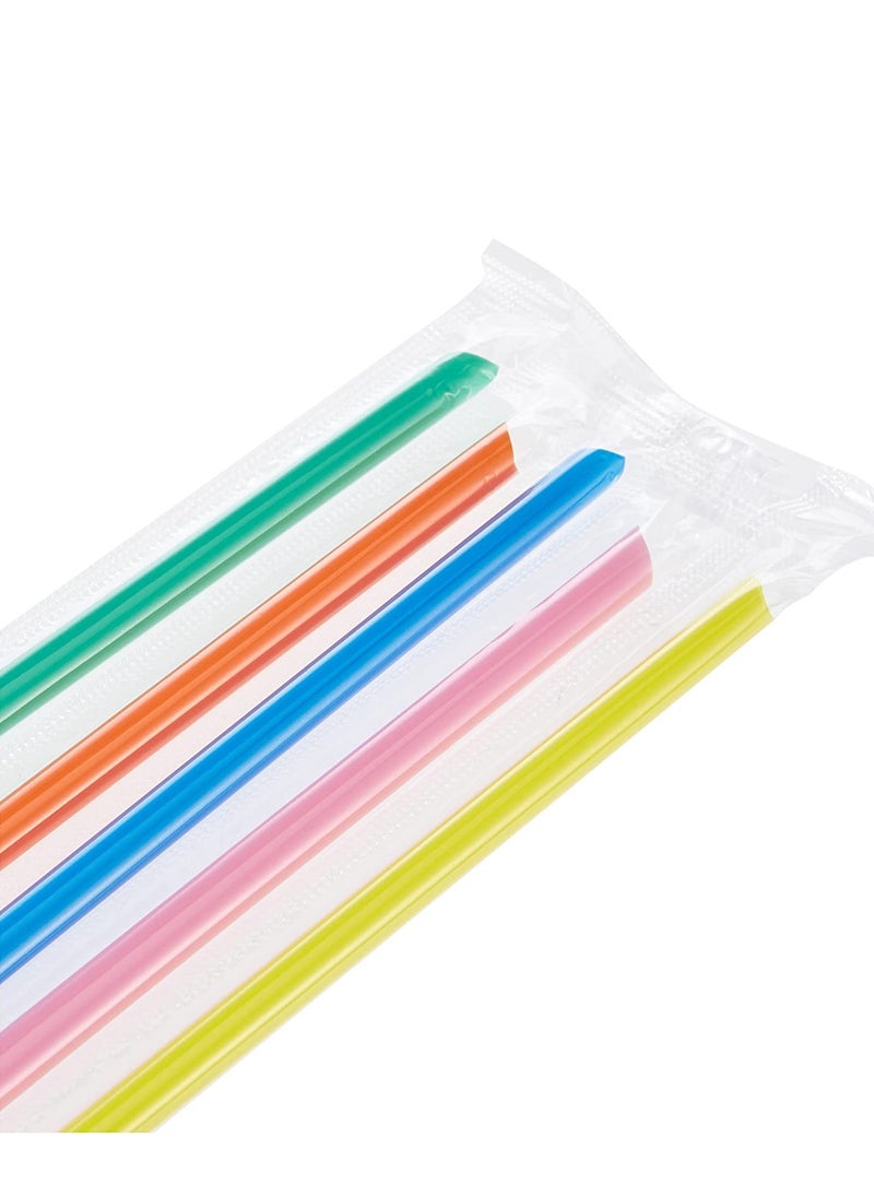 Cool Baby 100 Pack 7 Inch Long - Black Or White Or Colored Drinking Straws For Boba Bubble Tea, Milkshakes  - Image 2
