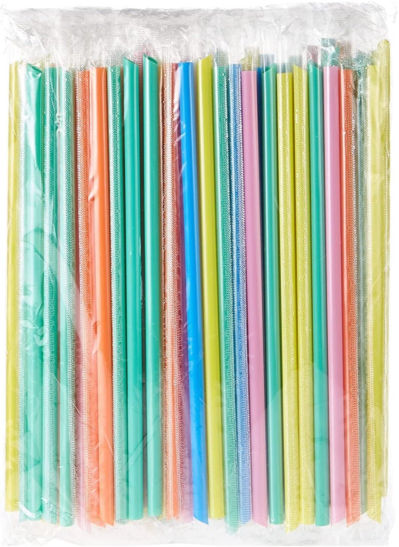 Cool Baby 100 Pack 7 Inch Long - Black Or White Or Colored Drinking Straws For Boba Bubble Tea, Milkshakes  - Image 1