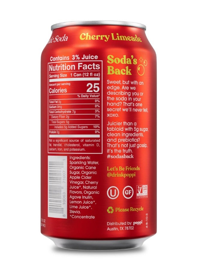 Poppi Cherry Limeade Prebiotic Drink - Image 2