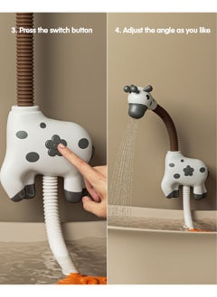 Hihonor Baby Bath Toy, Giraffe Shower Head and 3 Water Swim Toys, Bathtub Water Pump Bathing time Essentials for Toddlers Infants Kids  - Image 5