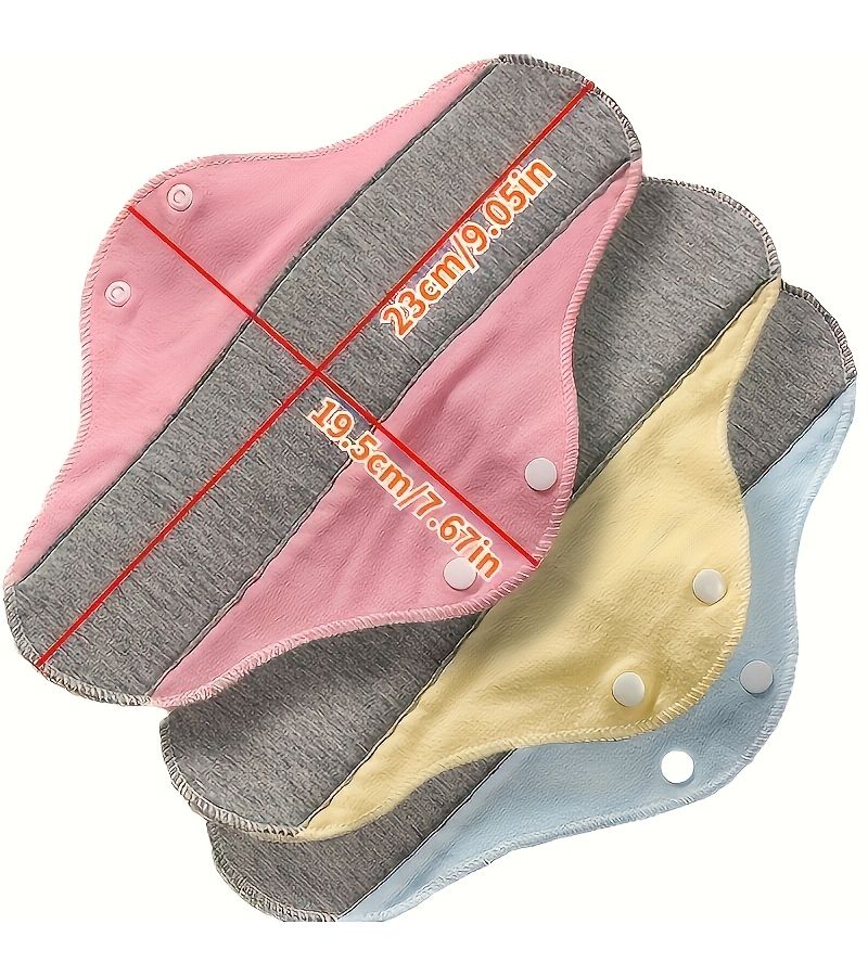 3pcs Random Mix Reusable Graphene Menstrual Pad Leak Proof Urine Proof Protective Pad - Image 4