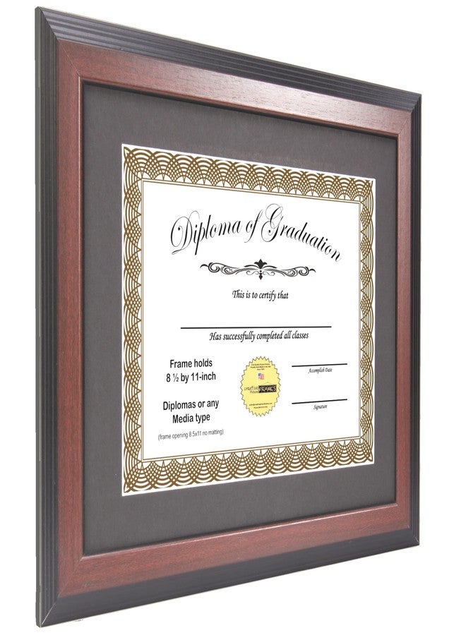 Creative Picture Frames 14x17 Majestic Mahogany Diploma Frame with Black Mat including Glass | Frame Holds 16x20 Media without Mat - Image 2