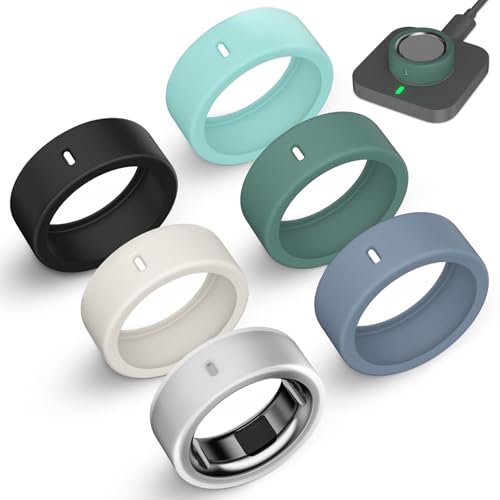 ZOOROO 6 Pack Ultra-Thin Cover Compatible with Oura Ring Gen 4/4 Ceramic/Gen 3 Horizon/Heritage/Ultrahuman, Surport Charging with Cover on, Anti-Scratch Elastic Silicone Rings Protector Accessories Men Women - Image 1