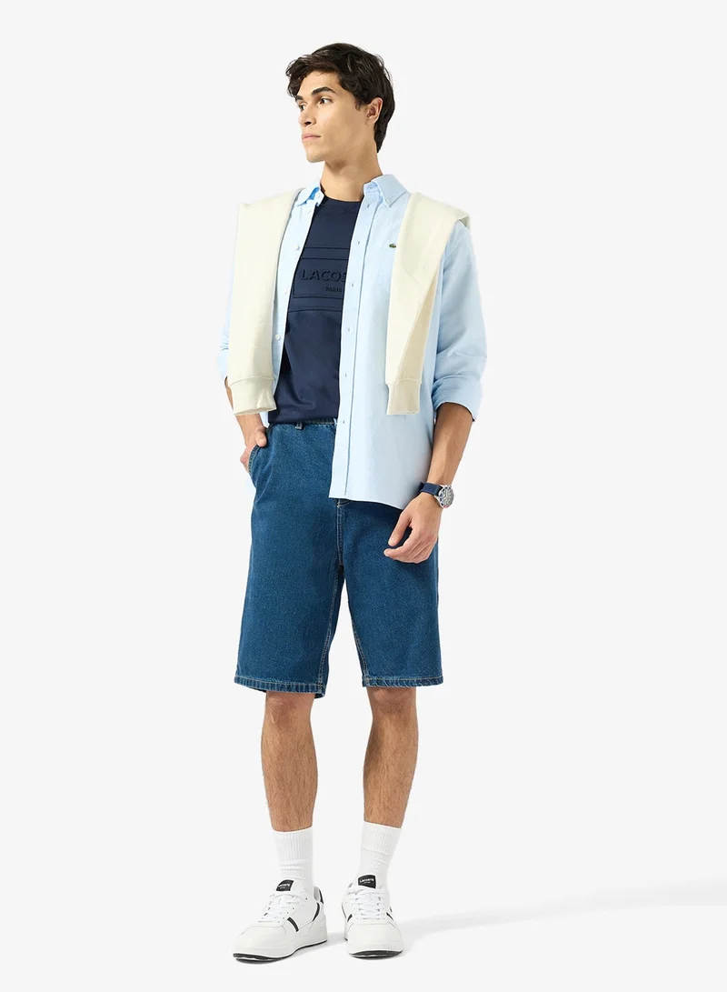 LACOSTE  Classic Fit Embossed T-Shirt for Men | Best Price UAE