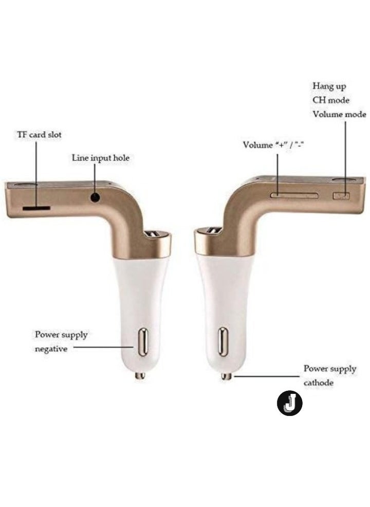 JAJEEK LCD Bluetooth Car Charger FM Kit MP3 Transmitter – USB & TF Card Slot, Built-in Mic for Hands-Free Calling, Compatible with Android & iOS Devices - Image 2