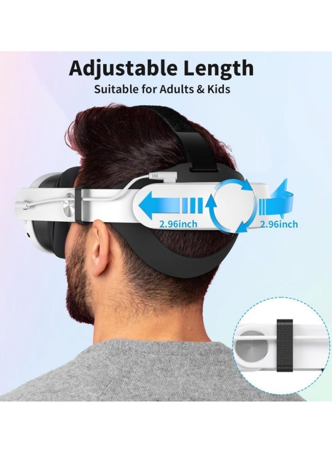 CoolRabbie Head Strap Battery Compatible with Oculus/Meta Quest 3S/Quest 3-10000mAh Elite Strap with Battery Pack Extend Playtime - Enhanced Support for Quest 3S - Replacement Battery Head Strap VR Accessories - Image 4
