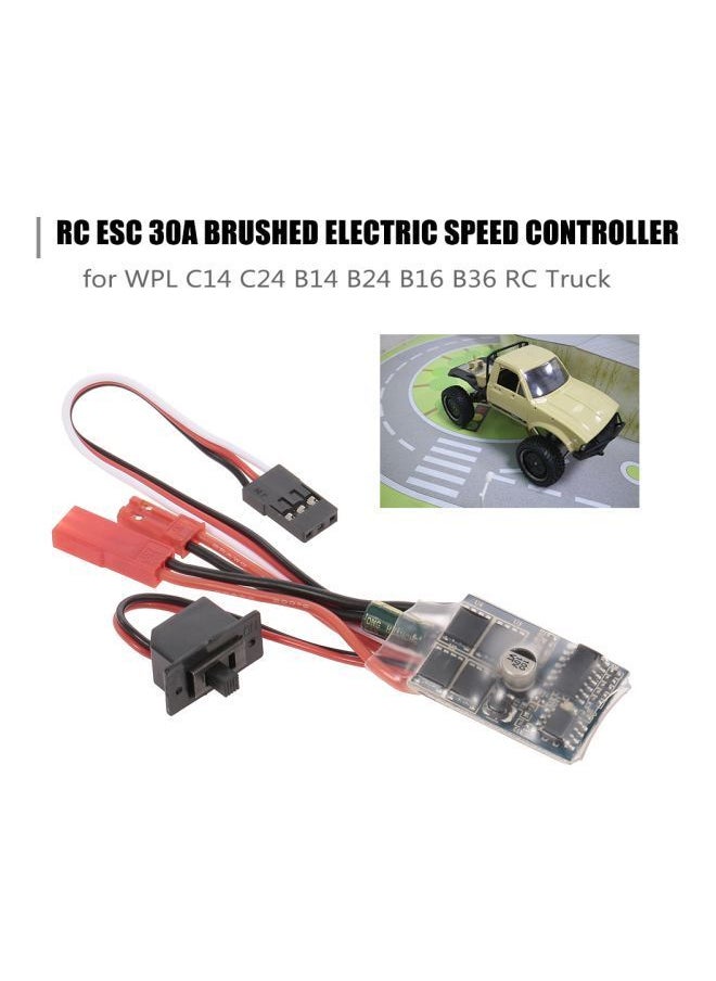 NIBEMINENT RC ESC 30A Brushed Electronic Speed Controller For Truck RCAJ169  - Image 2