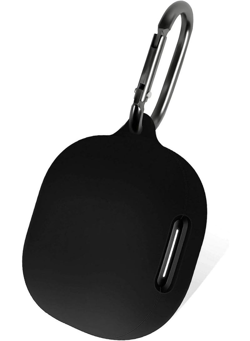 Silicone Case for Anker Soundcore P40i, Soft Protective Silicone Cover with Carabiner, Shockproof Anti-Scratch Case Sleeve Compatible with Anker Soundcore P40i Wireless Earbuds – Black - Image 1