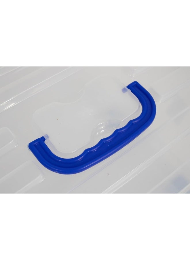 Kovar Plastic Storage Container With Lid And Blue Handles - Image 4