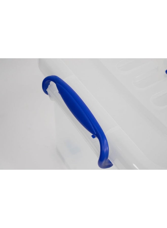 Kovar Plastic Storage Container With Lid And Blue Handles - Image 3