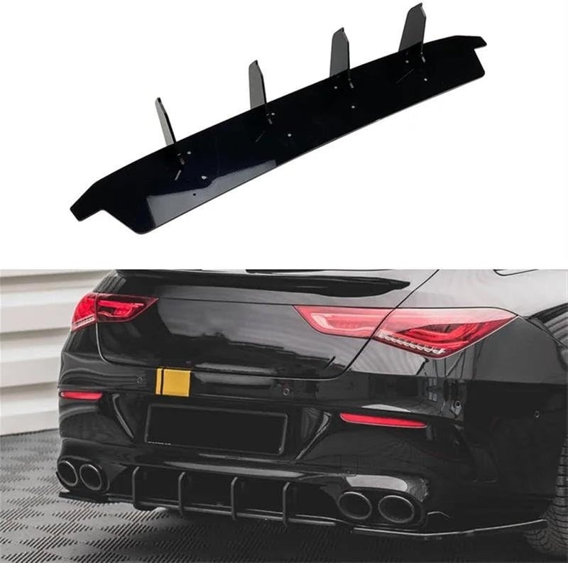QASULER Gloss Black Rear Bumper Spoiler for CLA Class - Image 2