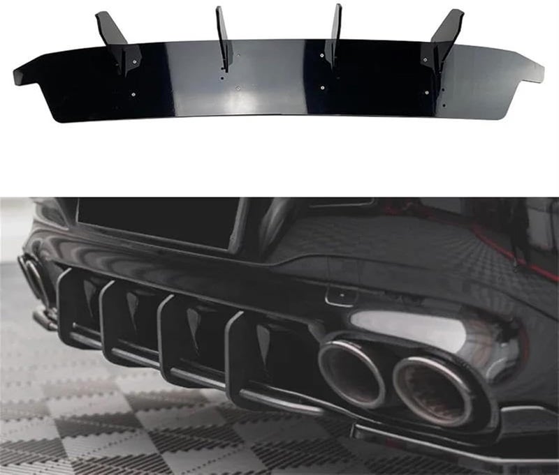 QASULER Gloss Black Rear Bumper Spoiler for CLA Class - Image 4