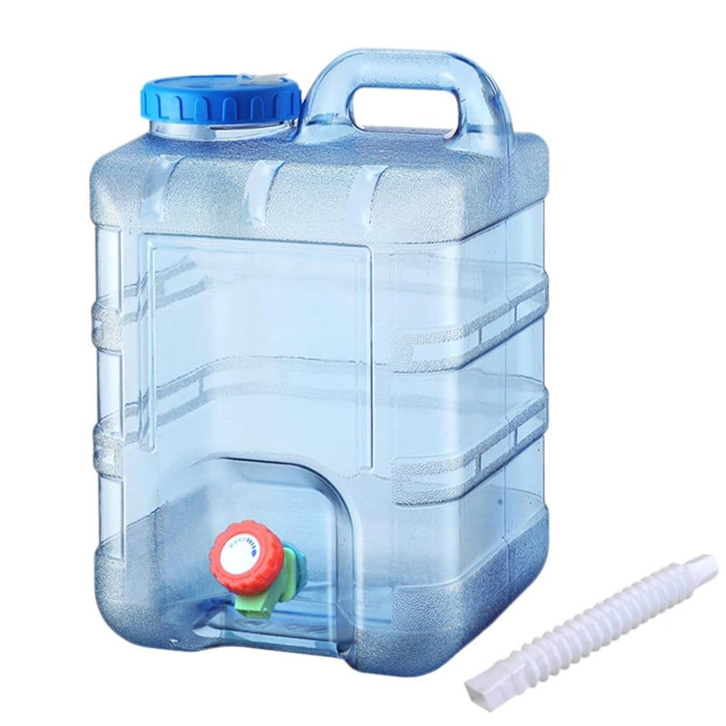 Nasmodo 20 Litre Camping Water Can with Tap Portable Camping Picnic Hiking Water Tank Storage Container for Travelling Water Camper Dispenser Barrel with Faucet(Blue) - Image 1