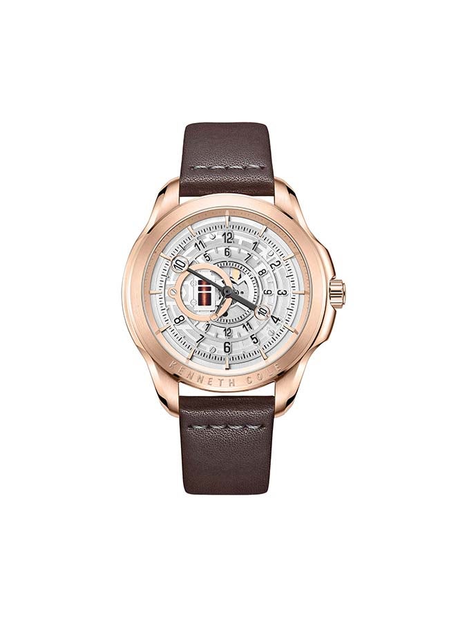 Kenneth Cole New York ساعة أنالوج كوارتز فضية بقطر 44 مم للرجال كلاسيكية عصرية - Image 1