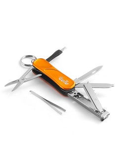 OUTU Keychain Nail Clipper Multitool, 7 In 1 Edc Utility Tool With Nail Clipper, Scissors, Gifts For Him Men Husband Dad Boyfriend (Orange)  - Image 1