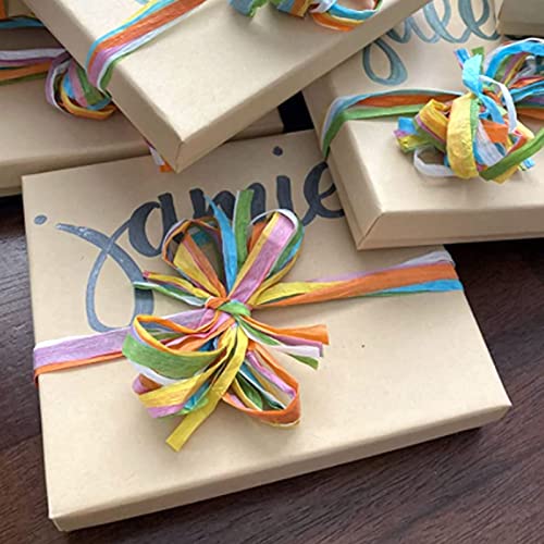 G2PLUS Colored 262 Feet Raffia Paper Ribbon,6 Colored Packing Paper String Perfect for Gift Wrapping and DIY Decoration (Pink) - Image 4
