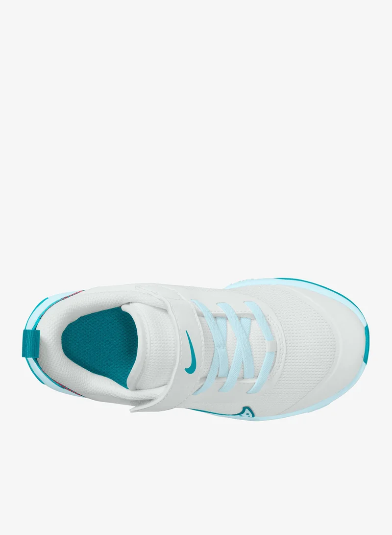 Nike OFF WHITE/GLACIER BLUE-ENERGY-TROPICAL PINK-BRT SPRUCE Kids Omni Multi-Court Ps  | Best Price UAE