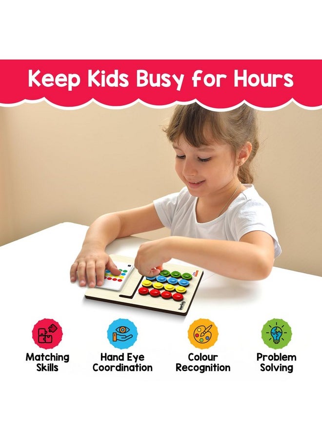 Smartivity - Kids Montessori Slide Puzzle I Color & Pattern Matching Learning Toys For Kids 4-8 Years I Birthday Gift For Boys&Girls I Preschool Educational Activity Toy For 4,5,6,7,8 I Travel Friendly - Image 1
