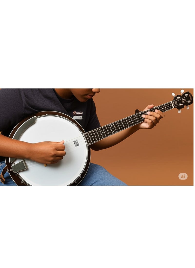 Megarya 5-String Banjo for Beginners  Designed for Easy Playability and a Rich Traditional Sound, This Beginner-Friendly Banjo  - Image 4