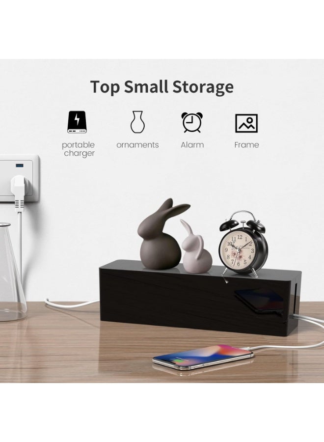 ORICO Cable Organizer Socket Organizer Cable Storage Storage Box Charging Station Fairing, Size: 32.4 cm x 9.7 cm x 9.3 cm, Black - Image 3