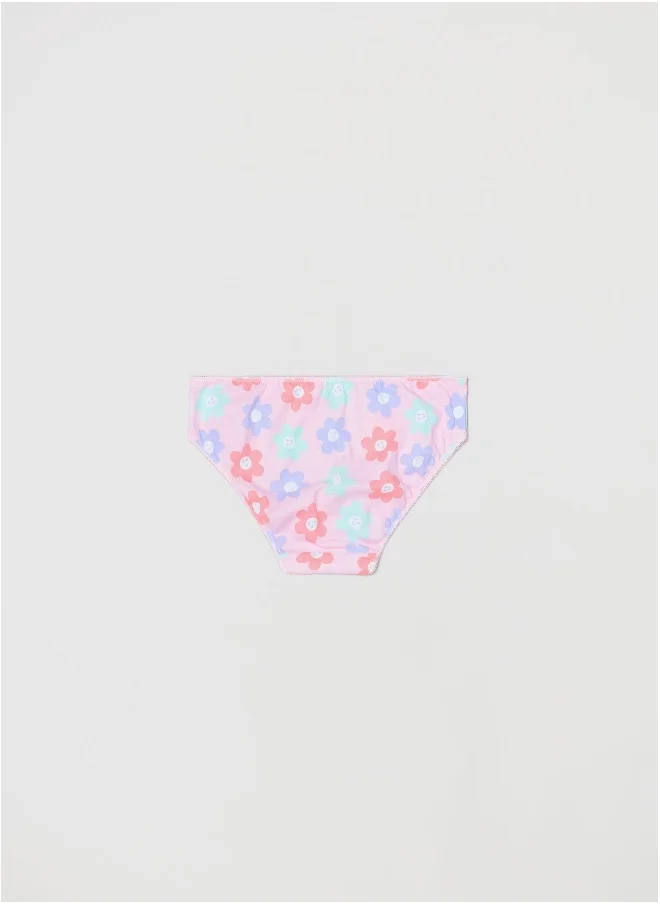 Ovs Ovs Girls Seven-Pack Briefs With Daisy Print