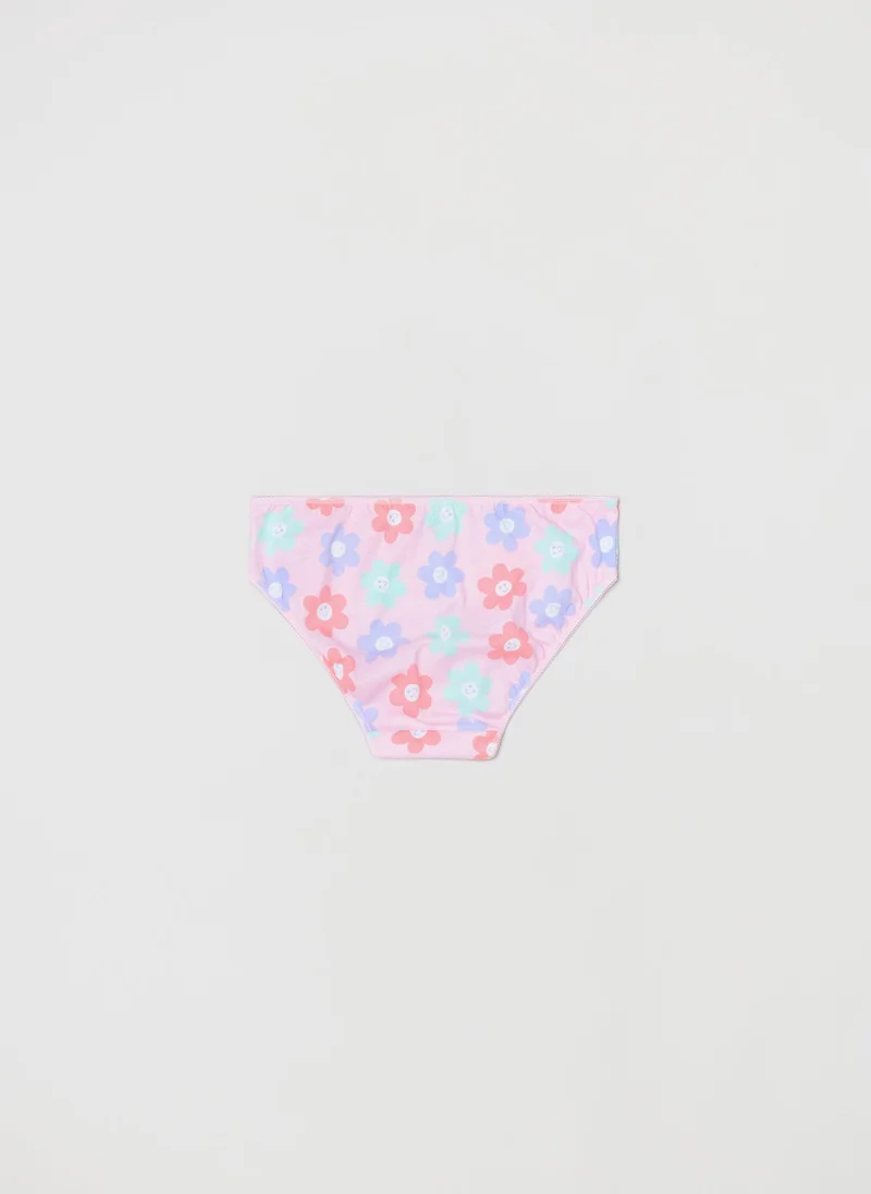 او في اس Ovs Girls Seven-Pack Briefs With Daisy Print