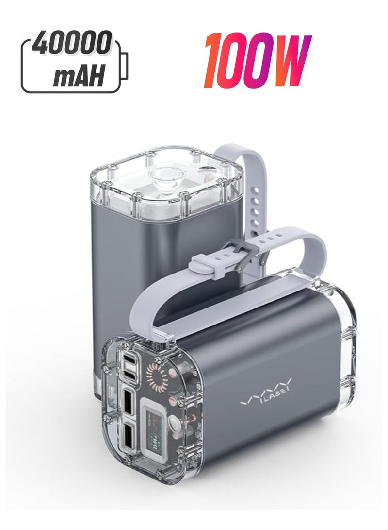 VYVYLABS مختبرات Vyvy 100 واط 40000 مللي أمبير P1 شاشة ديجيتال خارجية باور بانك صغير 100 واط - Image 1
